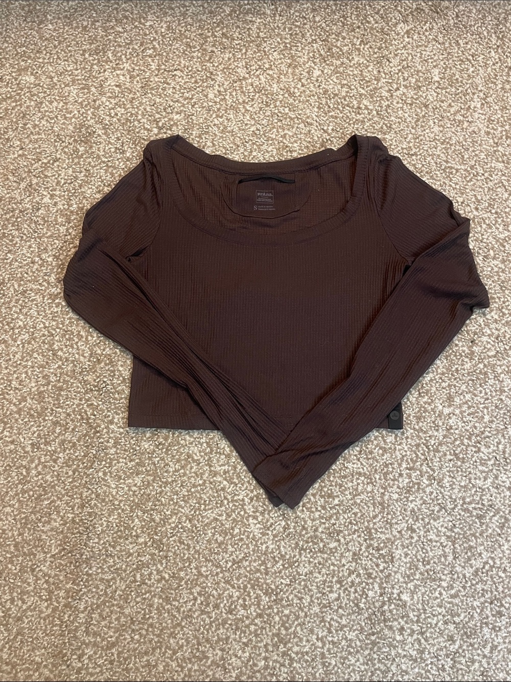 Prana Ribbed Long-Sleeve Scoop Neck Top